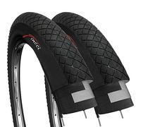 Fincci Par Cubiertas 20 x 1.95 Pulgadas 53-406 para MTB BMX o Niños Bici Bicicleta (Paquete de 2)