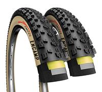Fincci Par de neumáticos para bicicleta de montaña de 27.5 x 2.25 pulgadas 57-584 plegables 60 TPI con protección de nailon para todas las bicicletas híbridas de montaña Enduro MTB - Paquete de 2,