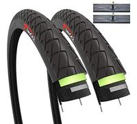 Fincci Par de Neumáticos para Bicicleta Híbrida Cubiertas con 3mm Anti Pinchazo 26 x 1,95 50-559 Schrader Tubos Interiores
