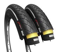 Fincci Roam Cubiertas Bicicleta 700x35 - Par Reflectante Neumáticos con Protección Antipinchazos de 3 mm para Eléctrica Carretera Hibrida Turismo Bici MTB Bicicleta - Paquete de 2 cubiertas 28-29 inch