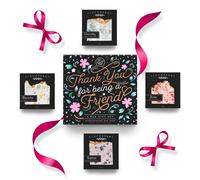 FinchBerry - Set de regalo ""Gracias por ser amigo"" - Regalos de amistad para hombres y mujeres - Incluye 4 jabones naturales hechos a mano (125 g