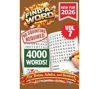 FIND-A-WORD Search Puzzle Book- New for 2026! 4000 Words-NO SQUINTING REQUIRED! VOL 7: Puzzles to keep you entertained for hours. Great for vacation, ... 6x9 Format (FIND-A-WORD 15 Volume Series)