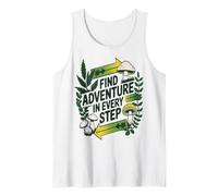 Find Adventure Along The Trail Setas y Senderismo Natural Camiseta sin Mangas