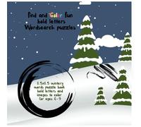 Find and Color Fun Wordsearch Puzzle Book for ages 6-9: Wintery words/ Bold Letters/ Images to color 8.5 X 8.5"
