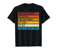 Find Dream House, Get Outbid, Find New House, Get Loan, Get Camiseta gráfica económica, Hombre, Negro, S