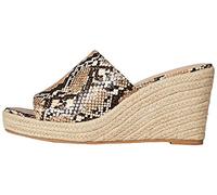 FIND - High Wedge Espadrille, Alpargata Mujer, Marrón (Natural Snake), 38 EU