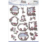 Find It Trading Yvonne Creations-Punchout navideño Colorido, acrílico, 29.84x20.77x0.12 cm