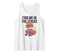 Find Me In Stacks Cotización Fox Reading Book Club Camiseta sin Mangas