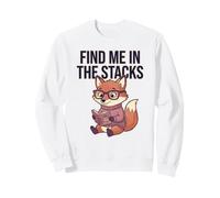 Find Me In Stacks Cotización Fox Reading Book Club Sudadera