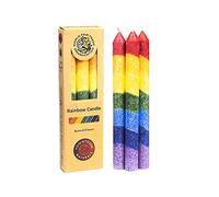 Find Something Different Encontrar Algo Diferente Rainbow, sin Perfume Velas de estearina, 3 Unidades, Multicolor