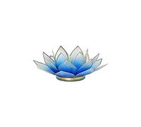 Find Something Different Encontrar Azul Claro Capiz Lotus Soporte para Velas de, bambú, Multicolor