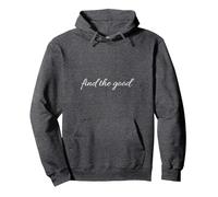 Find The Good. Sudadera con Capucha, Unisex para Adultos, Jaspeado Oscuro, L