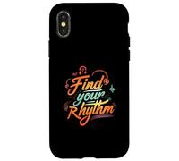 Find Your Rhythm Music Headphones Lover Carcasa para iPhone X/XS