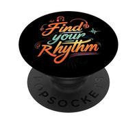 Find Your Rhythm Music Headphones Lover PopSockets PopGrip Adhesivo