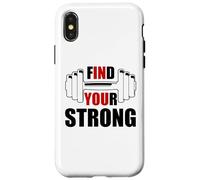 Find Your Strong in You Strength Motivational Gym Workout Carcasa para iPhone X/XS