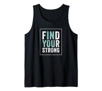Find Your Strong Motivational Gym Workout Fitness Camiseta sin Mangas