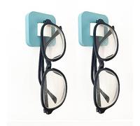 FINDAMAZE 2PCS Organizador Gafas De Sol - Soporte Gafas madera,Expositor Gafas Pared,Cortas Porta Gafas/Expositor Gafas De Sol, Decoración del hogar, Azul Lago