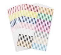 FINDAT 7000 Piezas, 6.3 mm 14 Colores Gomets Pegatinas Redondas Adhesivas