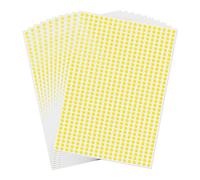 FINDAT 7000 Piezas, 6.3 mm Amarillo Gomets Pegatinas Redondas Adhesivas