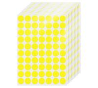 FINDAT Amarillo 19 mm Pegatinas Puntos Redondas Etiquetas Circulo Blanca Adhesivos Gomets 700 Piezas Para Hogar Aula AlmacéN Oficina