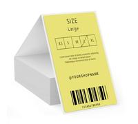FINDAT Etiqueta Térmica Plegable Amarilla 76 x 127 mm Imprimible Rectangular Pegatina Térmica Impermeable para Direccion Oficina Código de Barras Logotipos 300 Pieza