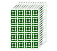 FINDAT Verde 10 mm Pegatinas Puntos Redondas Etiquetas Circulo Blanca Adhesivos Gomets 2040 Piezas Para Hogar Aula AlmacéN Oficina