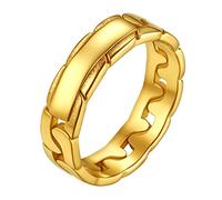 FindChic Anillo Dedo Pulgar Best Friend Amistad, Apilable Anillo Amarillo Hombre