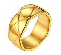 FindChic Anillo Trenzado Enternidad Simple Clasico anillos de Compromiso Promesa 6mm/9mm Ancho Anillos Grabados Personalizables