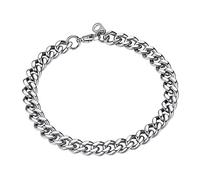 FindChic Cadenas Hombre Acero Inoxidable 5/7/9/12mm Ancho Cadena de eslabon Cubano Miami [Platino/Oro/Negro] 35cm-76cm Largo Collar con Cierre Fuerte