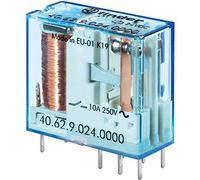 Finder 1315007 40.62.9.024.0000 - Relé Printrelais 24 V/DC 10 A, 2 cambiadores, 1 unidad