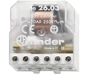 Finder 260380120000 - contactor para la caja de 12 VAC 1 NO / 1 NC 10 A