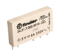 Finder 34.51.7.005.0010 5V Relé (Ultraslim) Spdt 6A 34.51