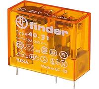 Finder 40.31.8.230.0000 Enchufe/Printrel.230 VAC1W10A, Blanco, 29 mm