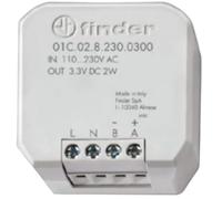 Finder Fuente de alimentación Tipo 01C.02.8.230.0300 para Cronotermostato BLISS WiFi 1C.91 y Tipo 1C.61 siguiente. Alternativa a la alimentación a pilas. Potencia nominal 2 W. Tensión alimentación 110