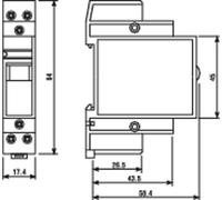 Finder serie 22 - Rele monoestable modular contacto abierto+contacto cerrado 230vac tornillo