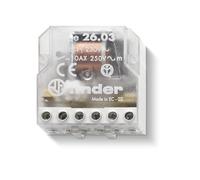 Finder serie 26 - Rele encastrado desviación bipolar contacto abierto+contacto cerrado 48vac