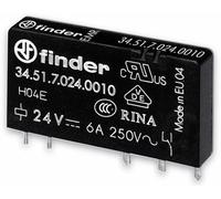 Finder serie 34 - Mini rele circuito impreso 5mm 1 contacto conmutado 24vdc