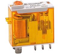 Finder Minirelé FIN 46.61.8 – 1 contacto 16 A 230 V, pulsador e indicador, conexiones Faston