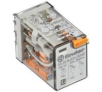 Finder serie 55 - Rele 24vac pulsador +led+indicador 2 contactos agni+au