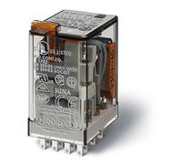 Finder serie 55 - Rele 4 contactos agni+au 6vac pulsador +led