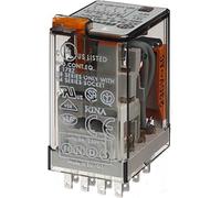 Finder serie 55 - Rele industrial 110vac 4 contactos pulsador +led agni+au