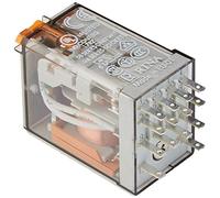 Finder serie 55 - Rele industrial 230vac 4 contactos 5a pulsador +indicador