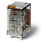 Finder serie 55 - Rele industrial 230vac pulsador +indicador 2 contactos 10a