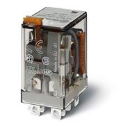 Finder serie 56 - Rele potencia 2 contactos agcdo 125vdc pulsador +indicador