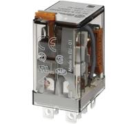 Finder serie 56 - Rele potencia 2 contactos agsno2 24vdc pulsador + indicador