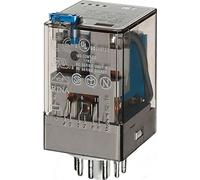 Finder serie 60 - Rele 3 contactos agni+au 110vdc pulsador + indicador