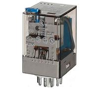 Finder serie 60 - Rele industrial 3 contactos 60vdc pulsador +led+diodo