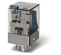 Finder serie 60 - Rele industrial 3 contactos agni+au 12vac pulsador +indicador