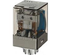 Finder serie 60 - Rele industrial octal 125vdc 2 contactos pulsador +indicador