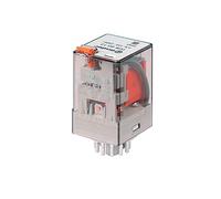 Finder serie 60 - Rele industrial octal 6vdc 2 contactos pulsador +indicador